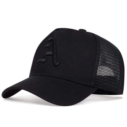 Unisex Gothic Letter A Embroidery Embroidery Baseball Net Caps