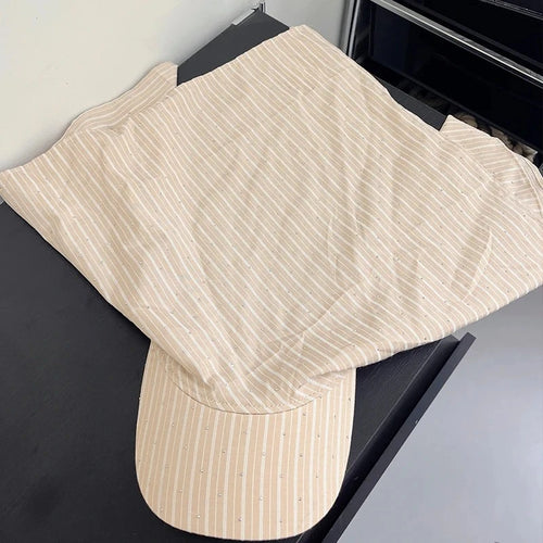 Korean Fashion Color Plaid Triangle Towel Strap Baseball Cap