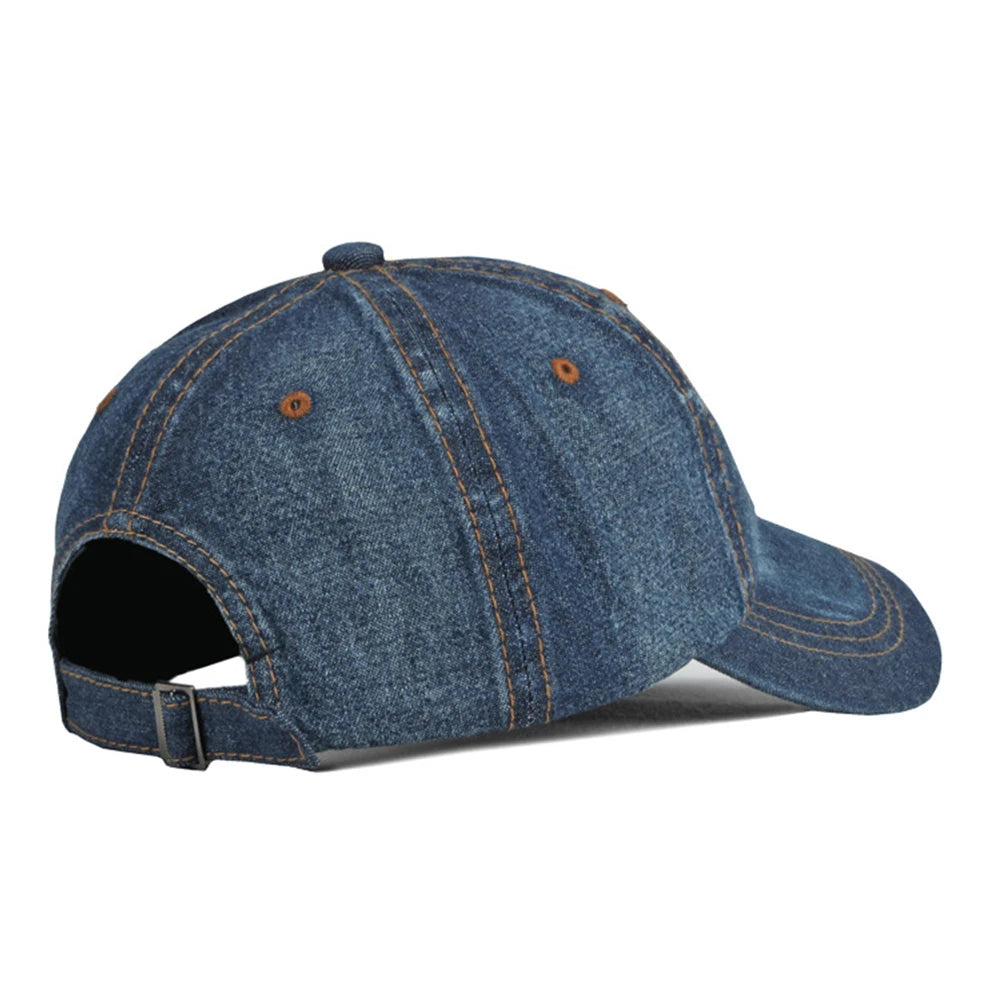 Blue Denim Hat For Men Summer Baseball Caps