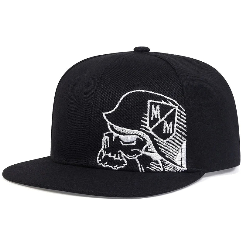 Unisex Skeleton Embroidery Baseball Cap Women Outdoor