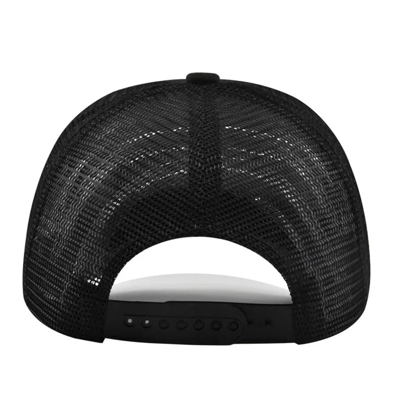 High Quality Fishing Embroidery Baseball Cap Outdoor Fishing Snapback Mesh Hat Sunshade Trucker Hat