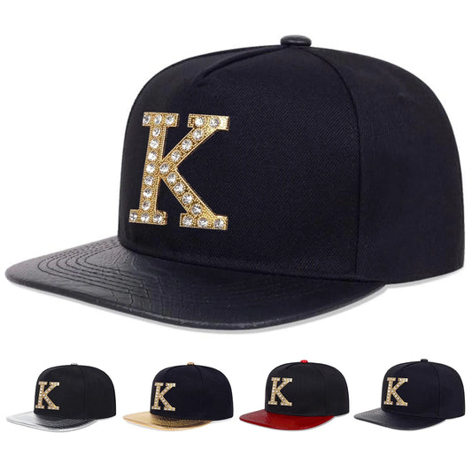 Unisex K Letter Label With Drill Hip-Hop Hats Spring Autumn