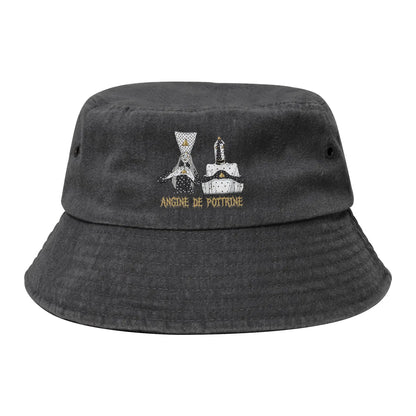 Men Women Distressed Denim Sun Hat  Bob Hat Fishing Cap Hiking