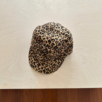 Y2K American Retro Street Leopard Print Rivet Fisherman Hat
