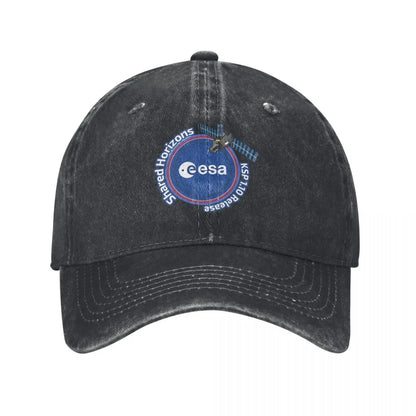 Vintage Esa European Space Agency Baseball Caps Unisex Distressed Denim Snapback Cap