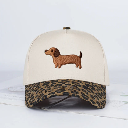 Cute Dachshund Embroidered Baseball Cap