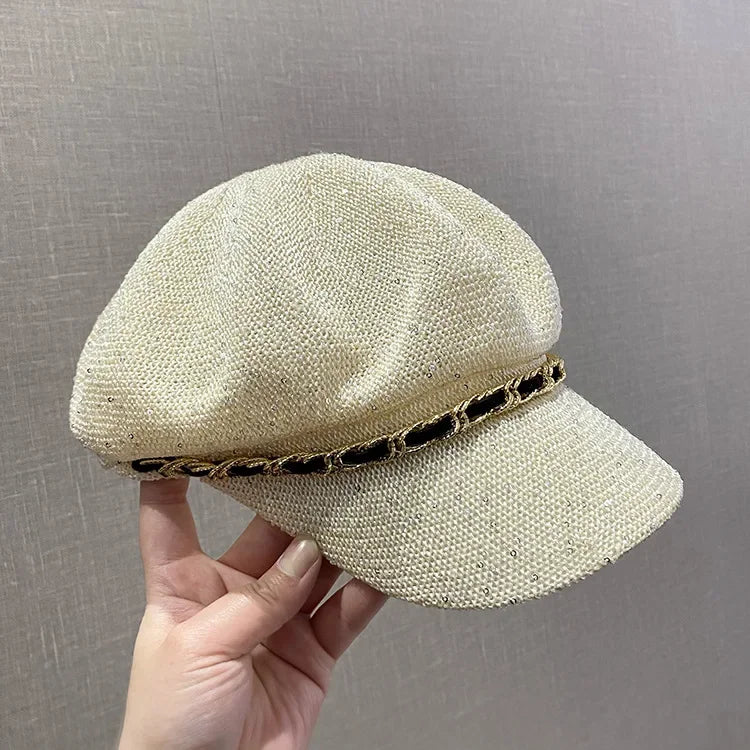 Spring Summer Korean Style Women Octagon Baseball Cap