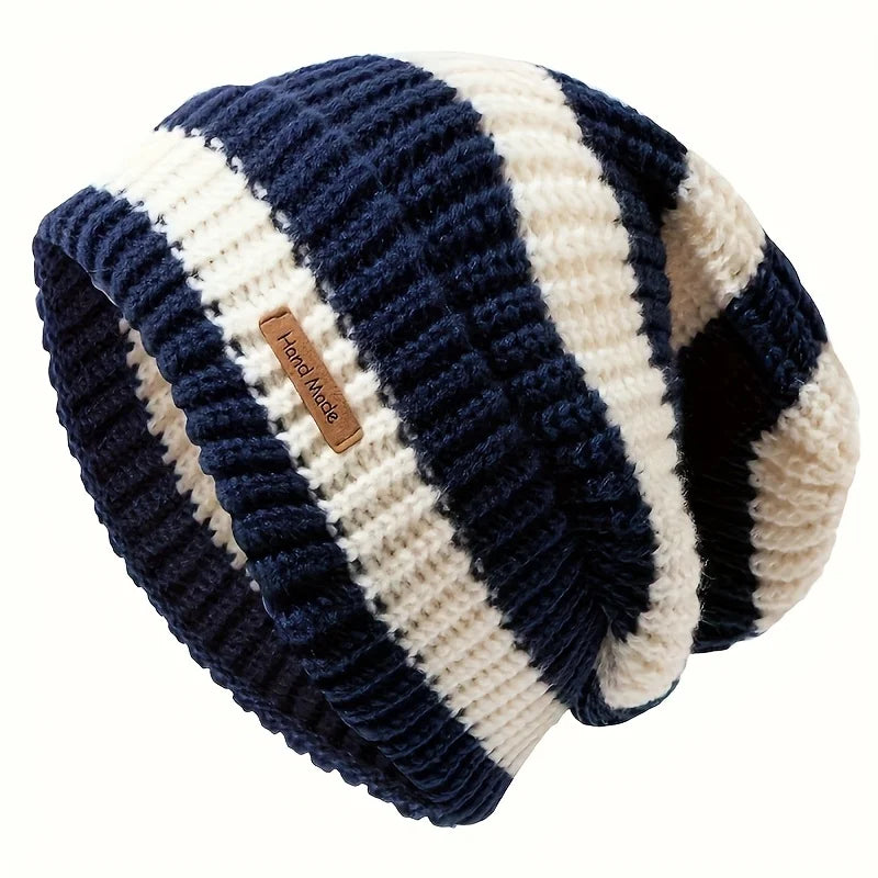 Korean Fashion Striped Knitted Hat Trend Lightweight Hat