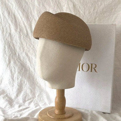 2026 Fashion Straw Beret Hat Summer Fedora Sun Cap