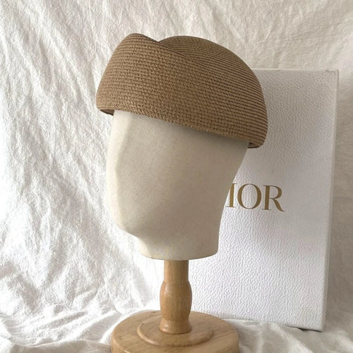 2026 Fashion Straw Beret Hat Summer Fedora Sun Cap