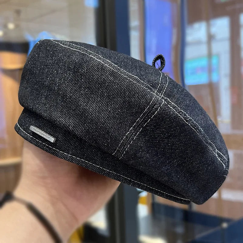 Big Head Cowboy Beret Hat Women Spring Autumn