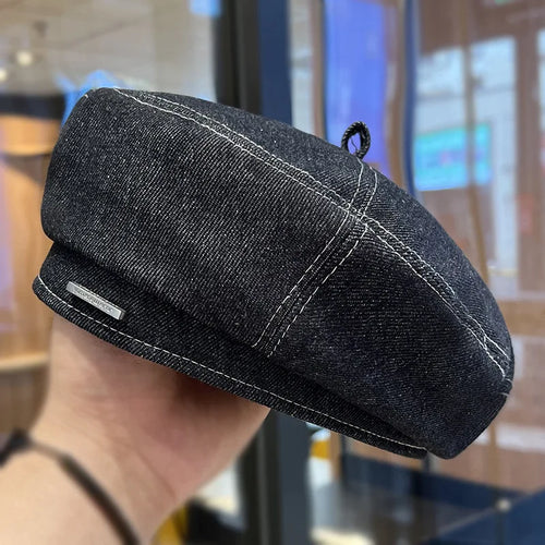 Big Head Cowboy Beret Hat Women Spring Autumn
