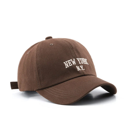 Unisex All Season Wearing Pure Cotton Letter New York Fashionable Baseball Cap