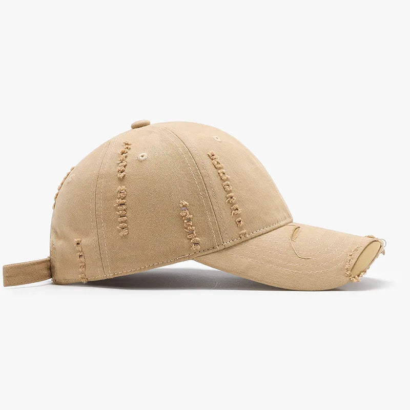 Distressed Washed Baseball Cap For Women