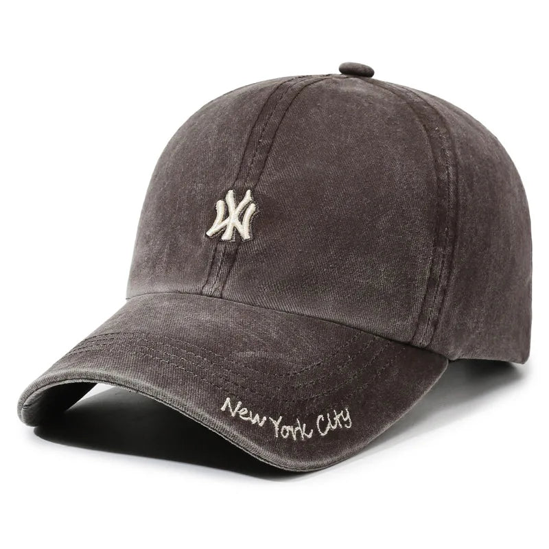 New Unisex Letter Embroidery Hole Denim Baseball Caps