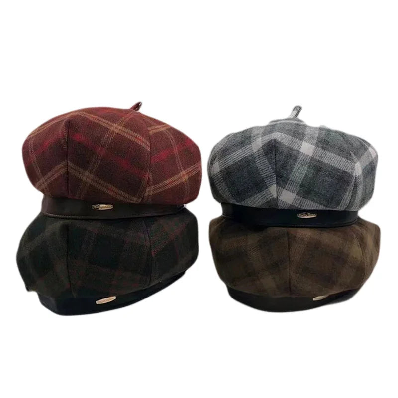 New Women's Retro Fashion Wool Beret Casual Knitted Artist Hat
