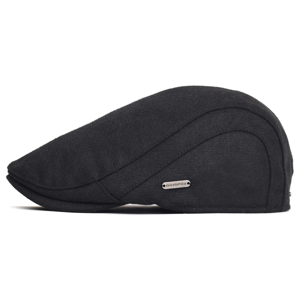 Autumn Winter Thick Warm Newsboy Caps Men Women Soft Beret Hat