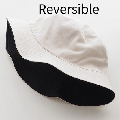 Cotton Bucket Hat Men Women Big Head Fisherman Hat Men