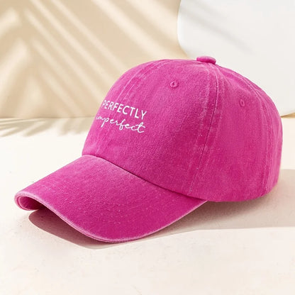 1pc Vintage "Perfectly Imperfect" Washed Baseball Cap