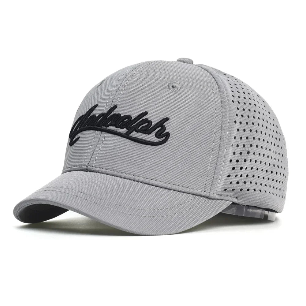 Mesh Short Brim Back Closed Baseball Cap Men Women