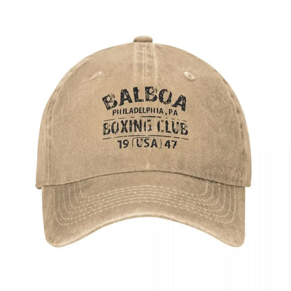 Vintage Balboa Boxing Club Movie Philly Baseball Cap Men Women Distressed Denim