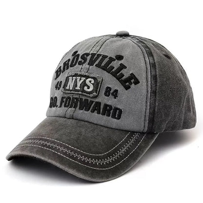Retro Letter Embroidery Baseball Caps Men Women Washed Cotton Casual Hat Hip Hop Streetwear Sun Hats Y2k Hat