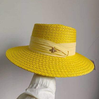 Sun Protection Straw Hat French Elegant Outdoor Beach Travel