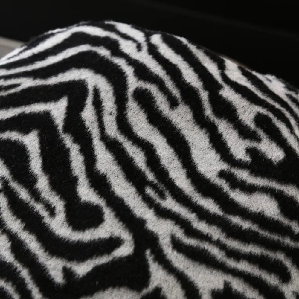 High Quality Retro Beret Zebra Stripes Print Windproof Painter Hat