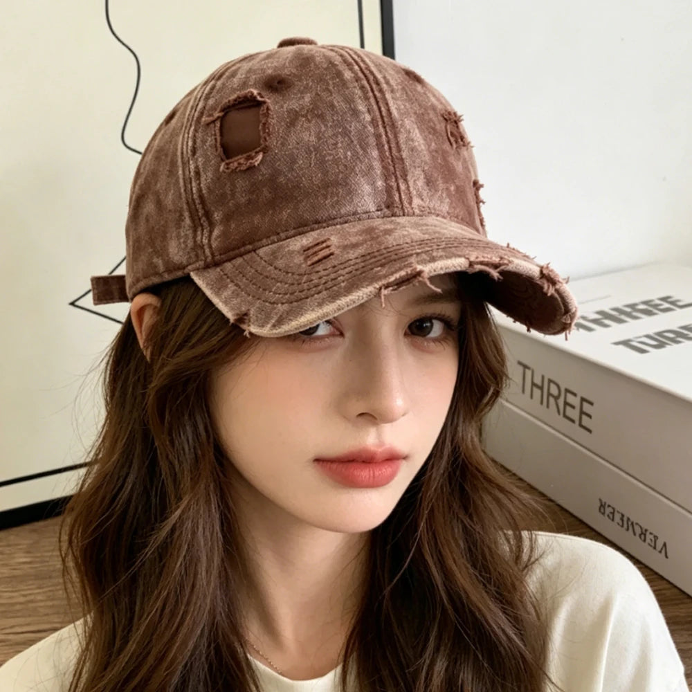 Denim Baseball Cap For Women And Men Vintage Caps