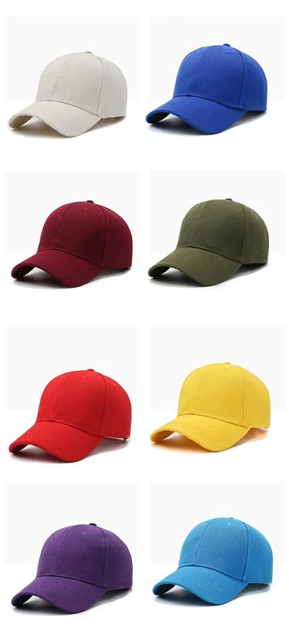 Unisex Cap Casual Plain Baseball Cap Adjustable Snapback Hats Hip Hop Cap Street Dad Hat