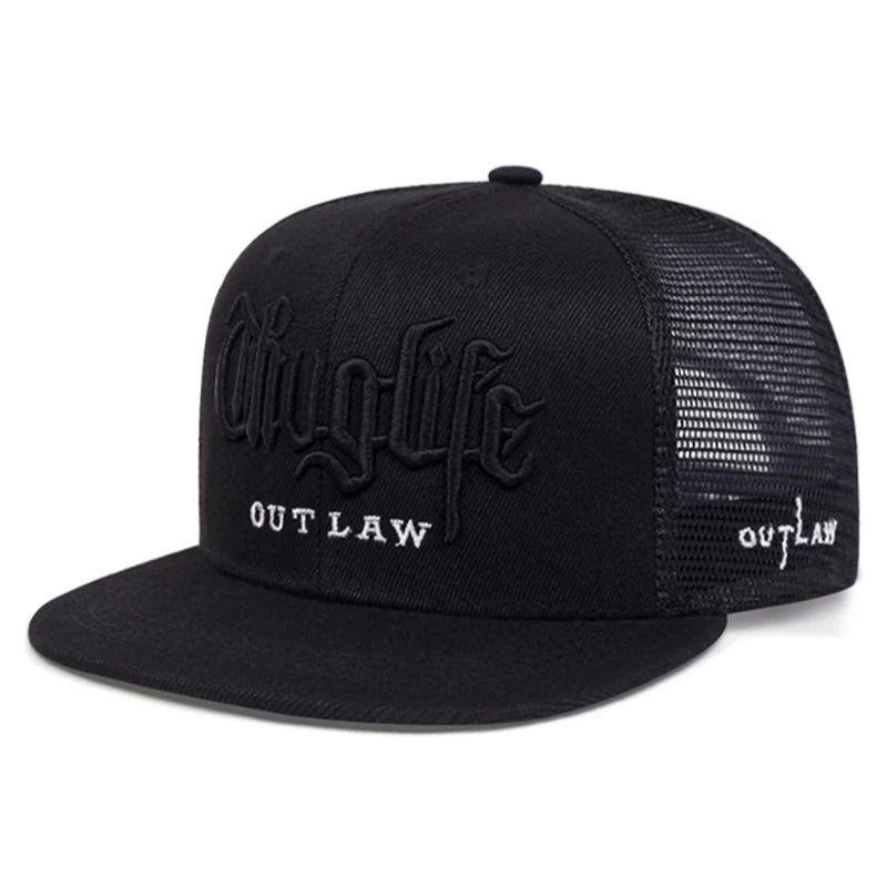 New Baseball Hat Riot LIFE Embroidered Hip Hop Hat Daily Commuting Decoration Hat Unisex Flat Edge Hat