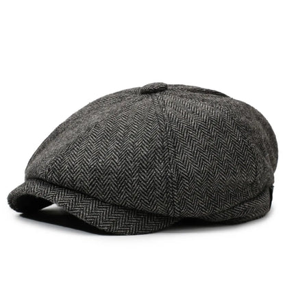 Autumn Winter Casual Men Newsboy Hat