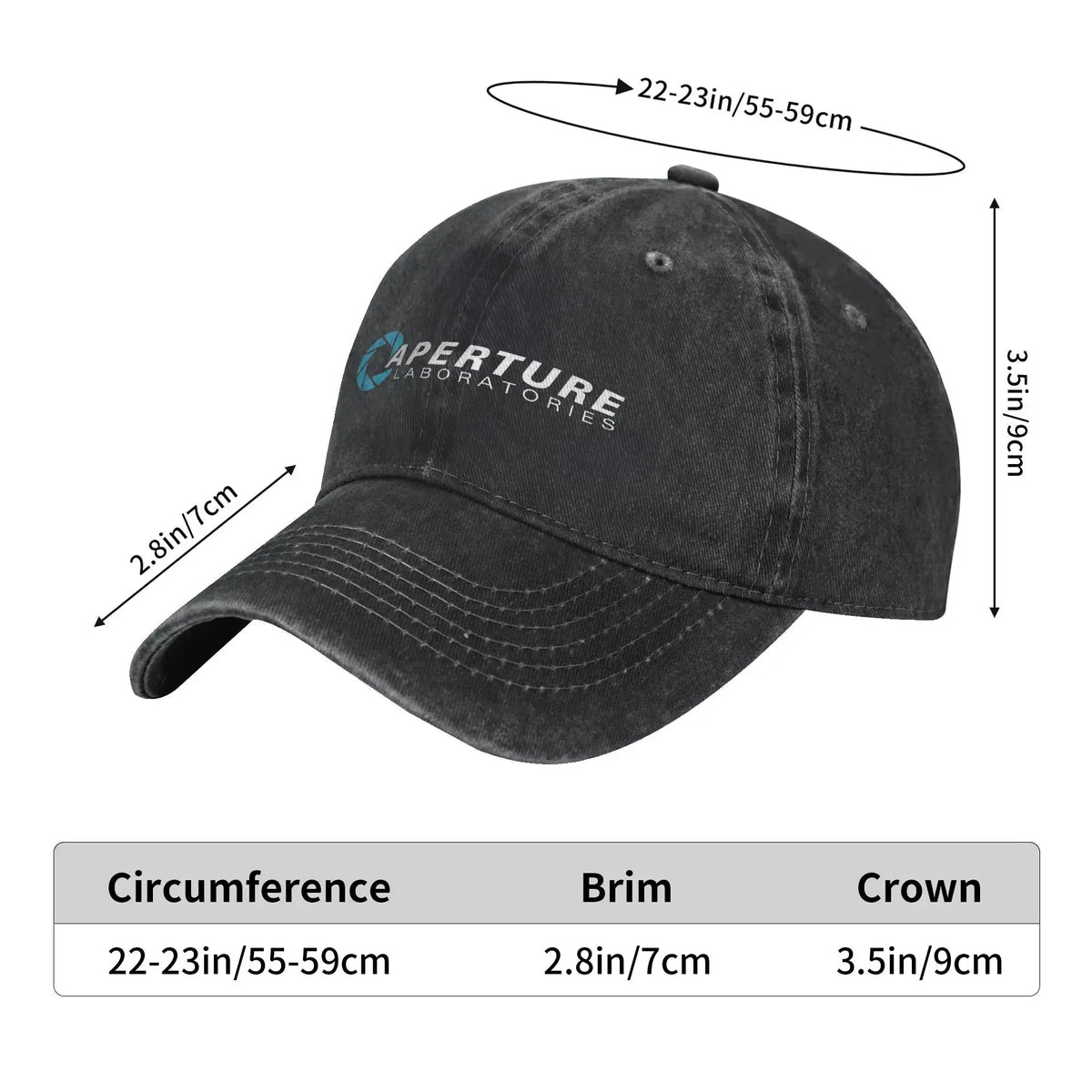 Retro Portal Aperture Science Laboratories Baseball Cap Unisex Cotton Outdoor Summer Adjustable Hats