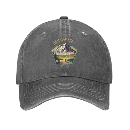 Dolomites Italy Mountains Baseball Cap Retro