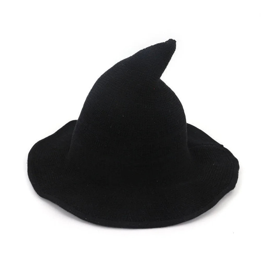 Halloween Witch Hat Long Point Hat Knitted Cap For Women Halloween Party Hat