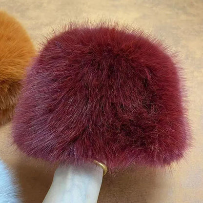 Imitation Fur Hat Women Warm Snow Ski Cap