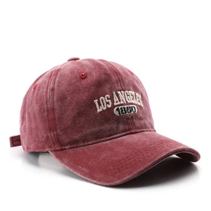 Personality Female Wash Do Old Letter Embroidery Los Angeles 1850 Cap Outdoor Male Sports Baseball Cap