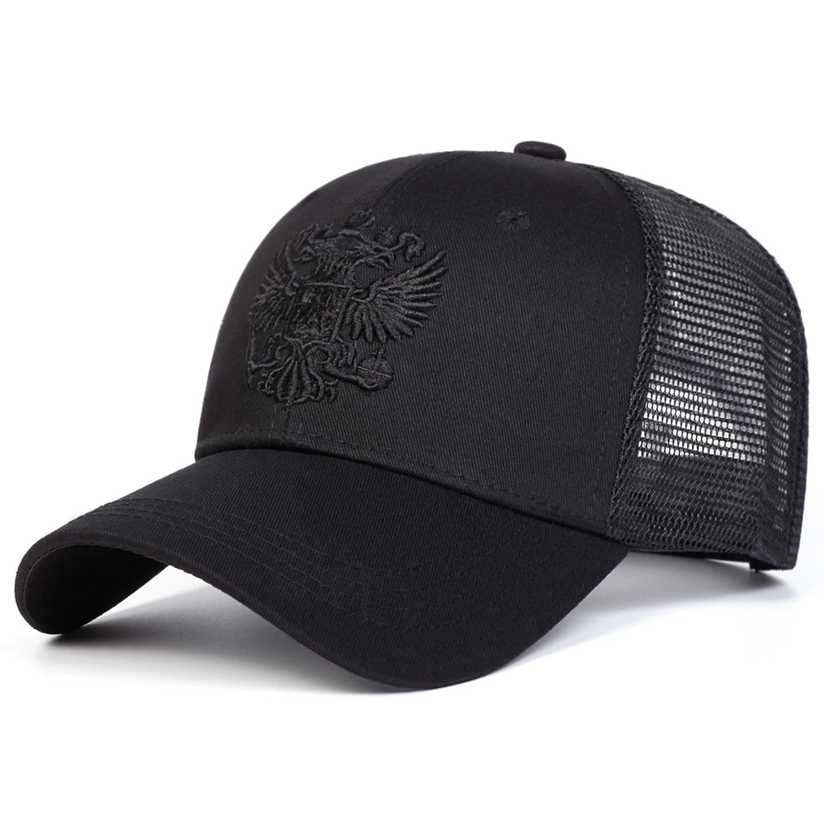 Unisex Double-headed Eagl Embroidery Baseball Net Caps Spring and Summer