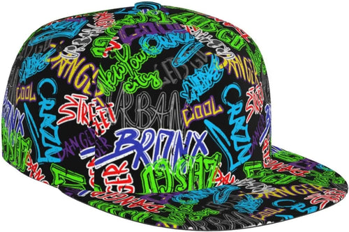 Funny Graffiti Snapback Hat for Men Women Unisex Hip Hop