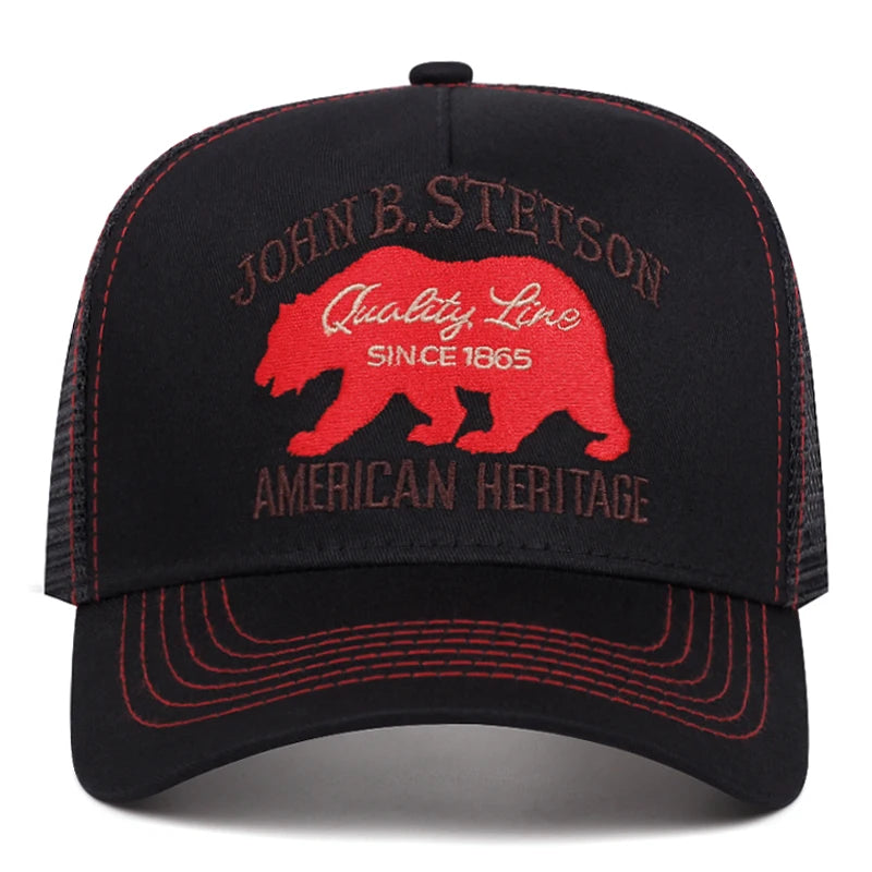 Baseball Hat Stetson Red Bear Truck Hat Outdoor Sports
