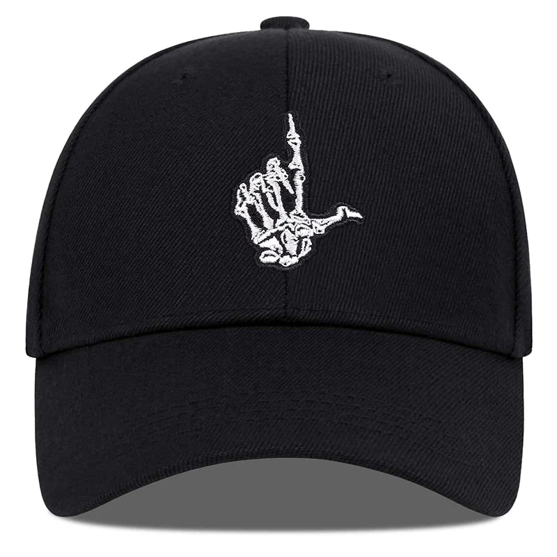 Unisex Skeleton Fingers Embroidery Baseball Caps Spring Autumn