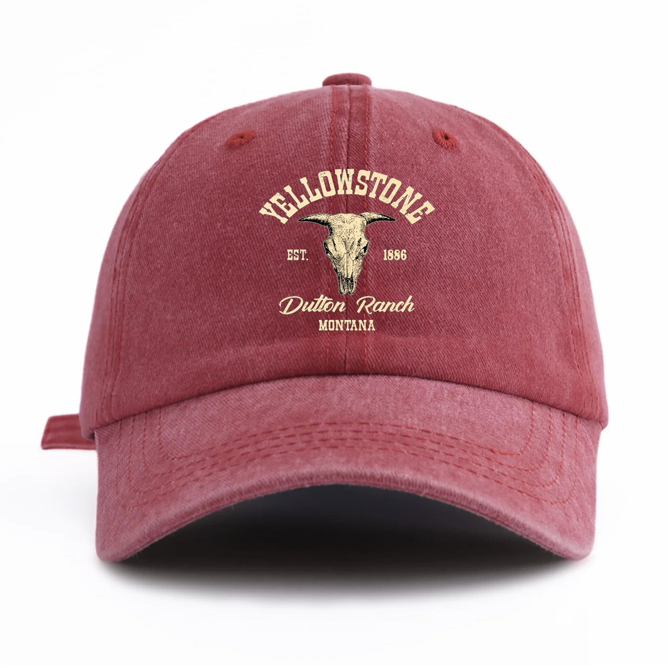Yellowstone Print Washed Baseball Cap For Adults