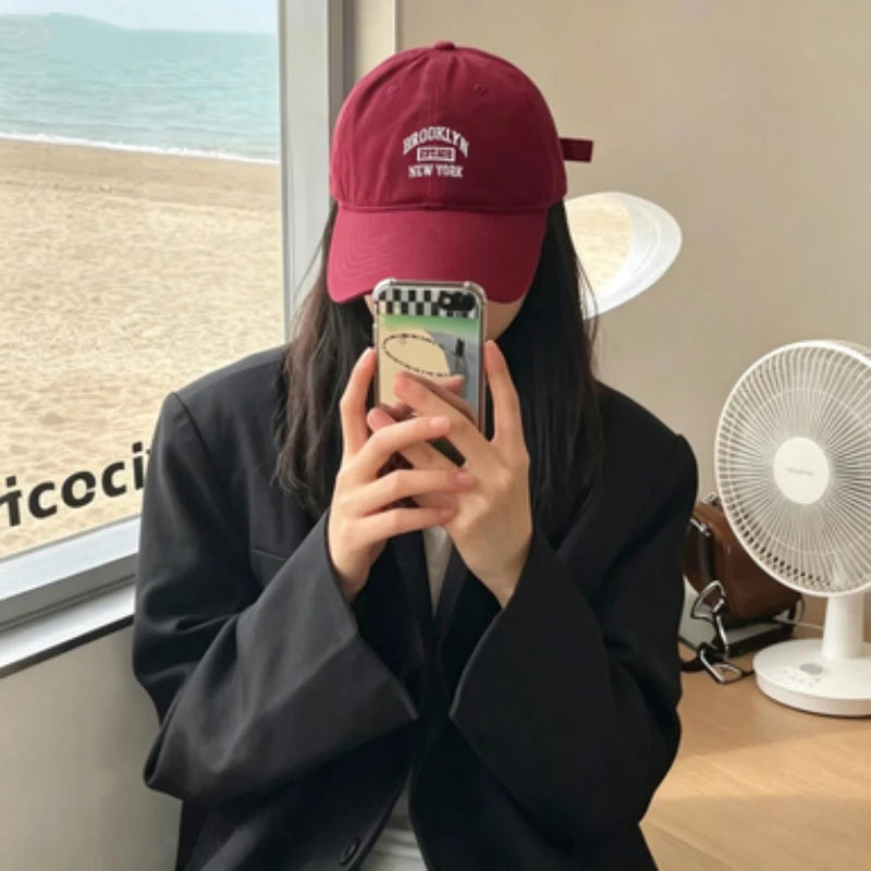 Fashion BROOKLYN Baseball Cotton Adjustable Snapback Hat Embroidery Cap Hip Hop Outdoor Casual Sun Hats