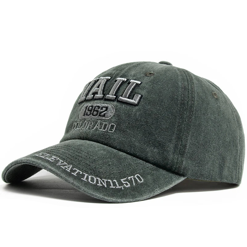 Men's Baseball Cap Fashion Vail Letter Embroidered Cotton Soft Top Women Hats