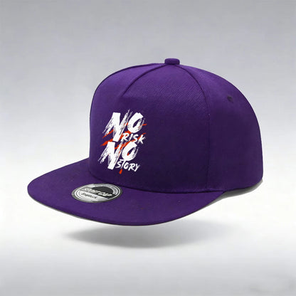Risk Letter Print Snapback Cap Classic Solid Color Unisex Baseball Cap Lightweight Adjustable Dad Hat