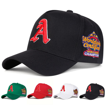 Unisex Gothic Letter A Embroidery Baseball Caps Spring and Autumn