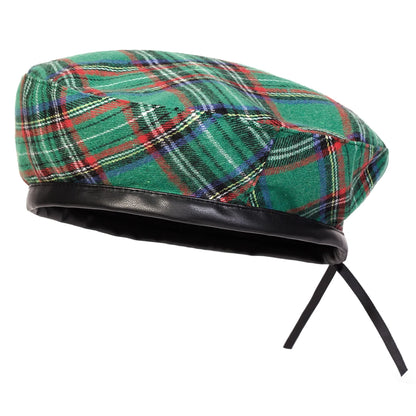 Unisex Plaid Beret Hat Men And Women Painters Hats