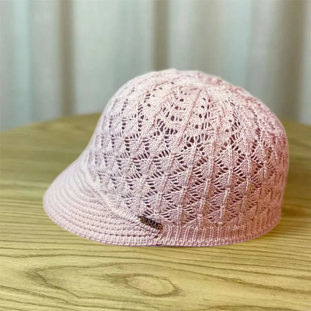 Hollow Design Headband Women's Bucket Hats Beret Hat