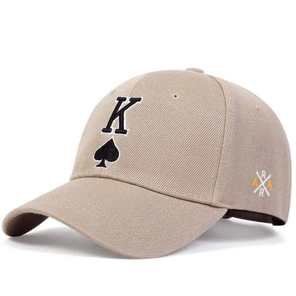 Fashion Poker K Letter Embroidery Hip-Hop Hats Outdoor