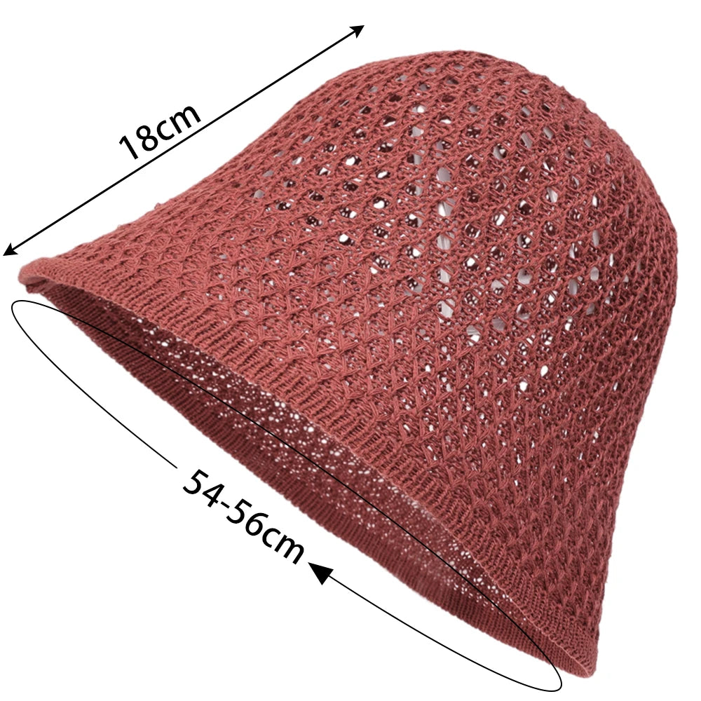 Summer Knitted Breathable Sun Protection And Sunshade Hat
